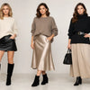 How to Wear an Oversized Sweater With a Skirt (Mini, Midi, Maxi)
